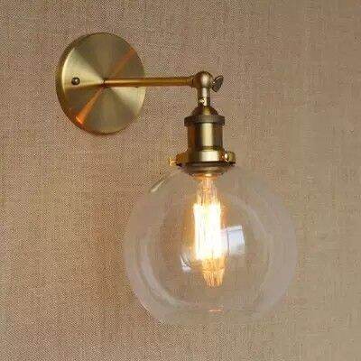 Đèn gắn tường chao thủy tinh DT1120 -  bảo hành 2 năm; đèn tường trang trí chao thủy tinh điều chỉnh 180 độ, kèm bóng led