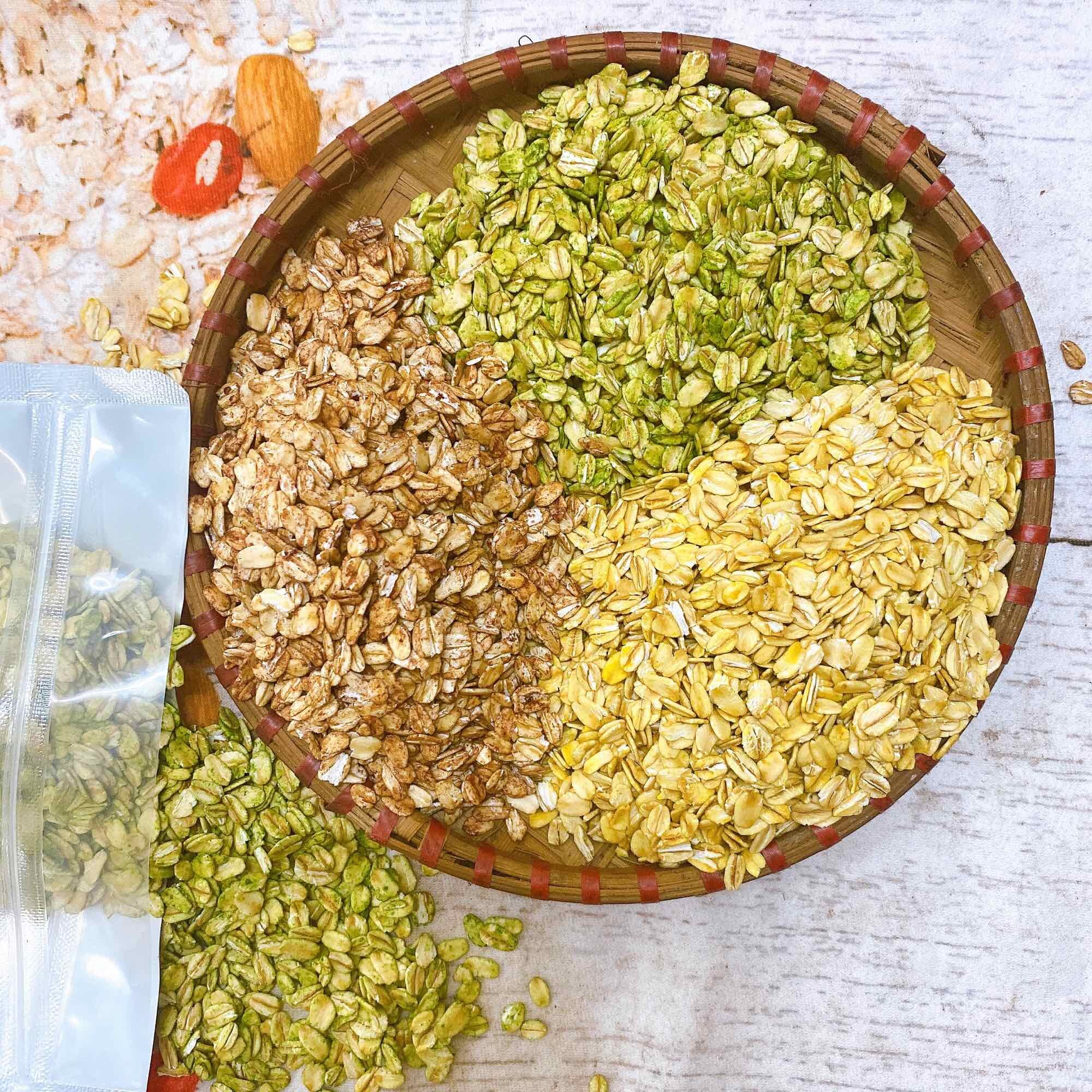 500G Yến mạch nướng mật ong, matcha, caccao siêu ngon