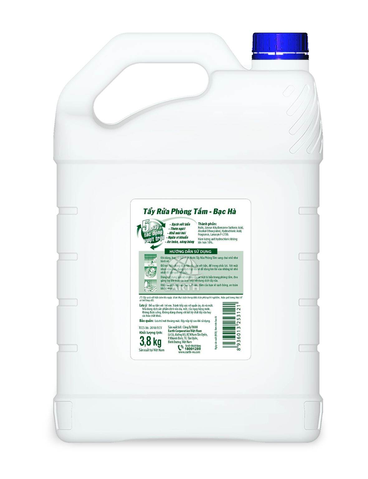 Nước tẩy nhà tắm Gift (Bạc Hà) can 3.8kg