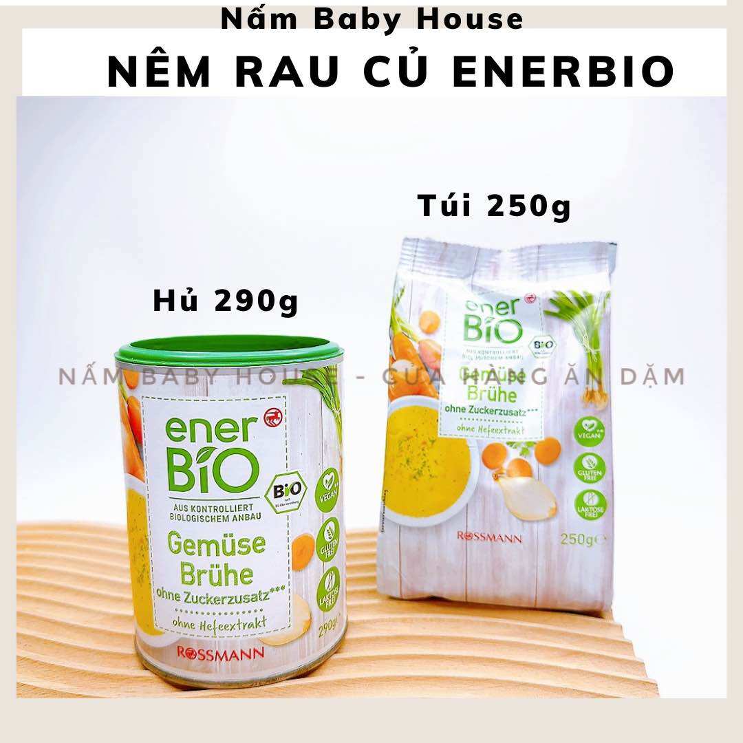 Date 2025 hạt nêm rau củ hữu cơ enerbio đức cho bé ăn dặm từ 12 tháng 290g