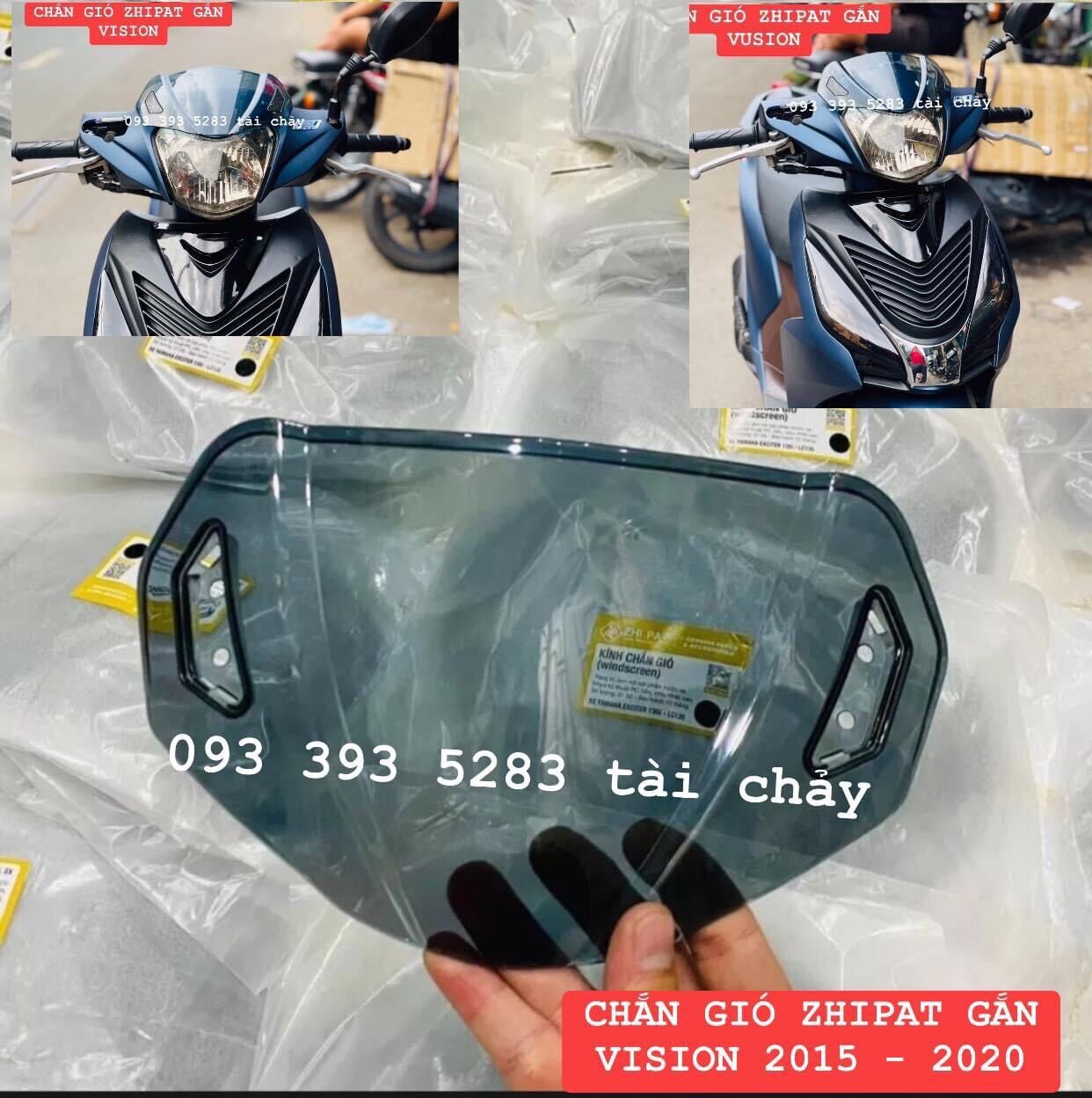 Chắn gió zhipat xám xanh gắn vision / lead