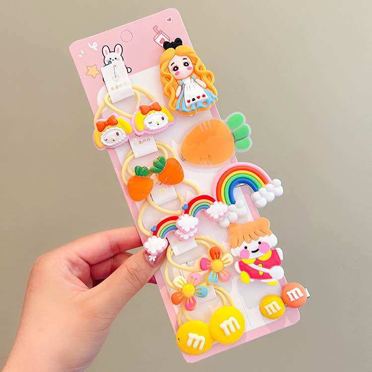 Set kẹp tóc và cột tóc em bé