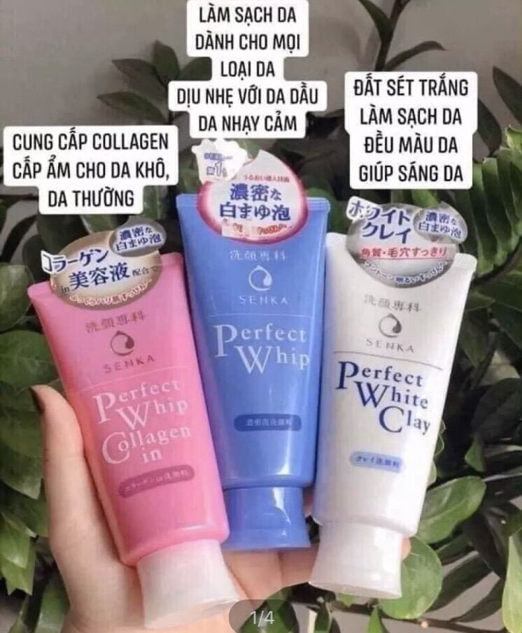 [HCM] Sữa rửa mặt Perfect Whip 120g xanh/trắng