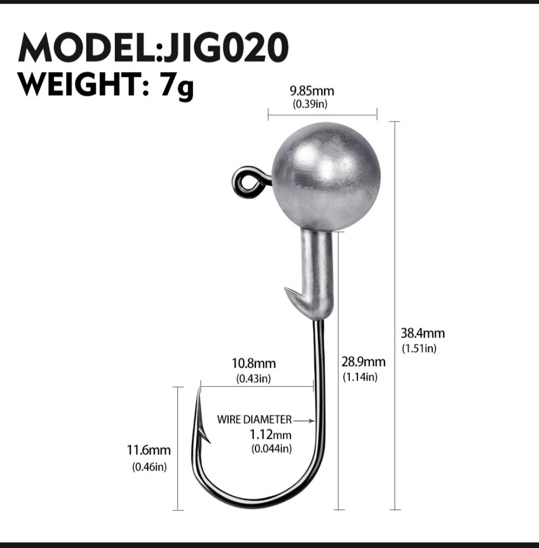 Lưỡi câu jig đầu chì