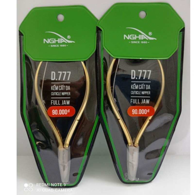 Kềm nghĩa cắt da d777 mạ vàng, kìm nghĩa nhặt da d777, kềm nghĩa d777