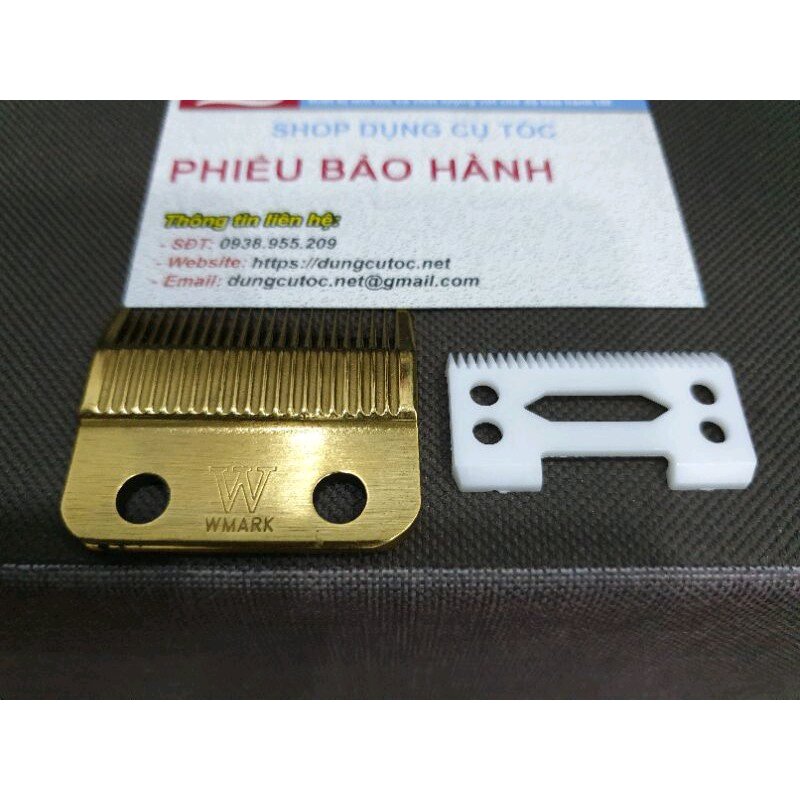 Lưỡi Sứ Tông Đơ Cắt Tóc Wmark Cao Cấp. Bộ Lưỡi Sứ Wmark Gold Lắp Cho Tông Đơ Kemei. (Ảnh thật). 
