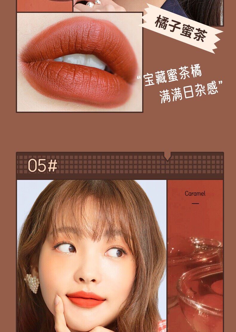 Son kem lì Chocolate Derol không dính cốc Lips Glaze 🍫🍫🍫