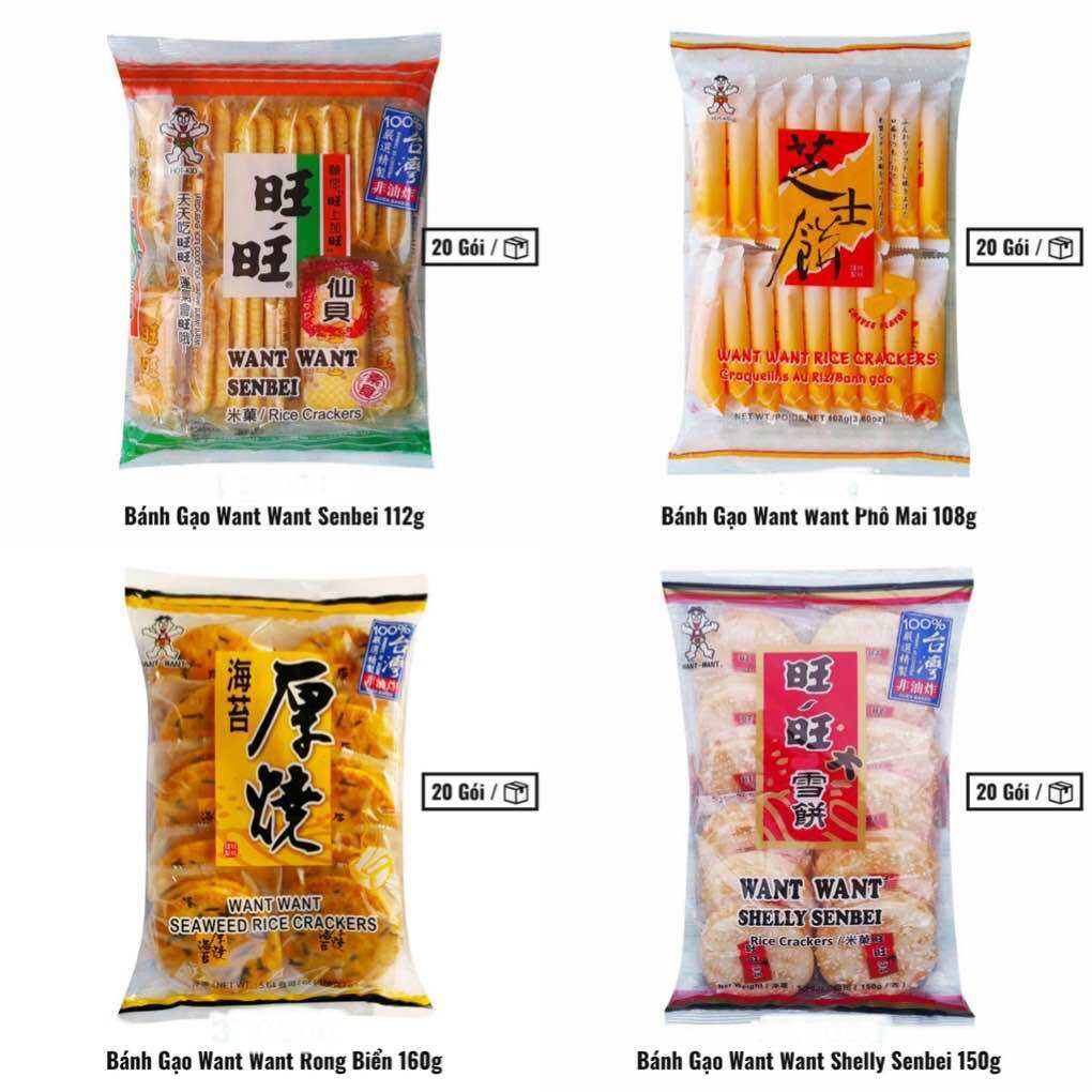 Bánh Gạo Want Want Các Loại - Đài Loan