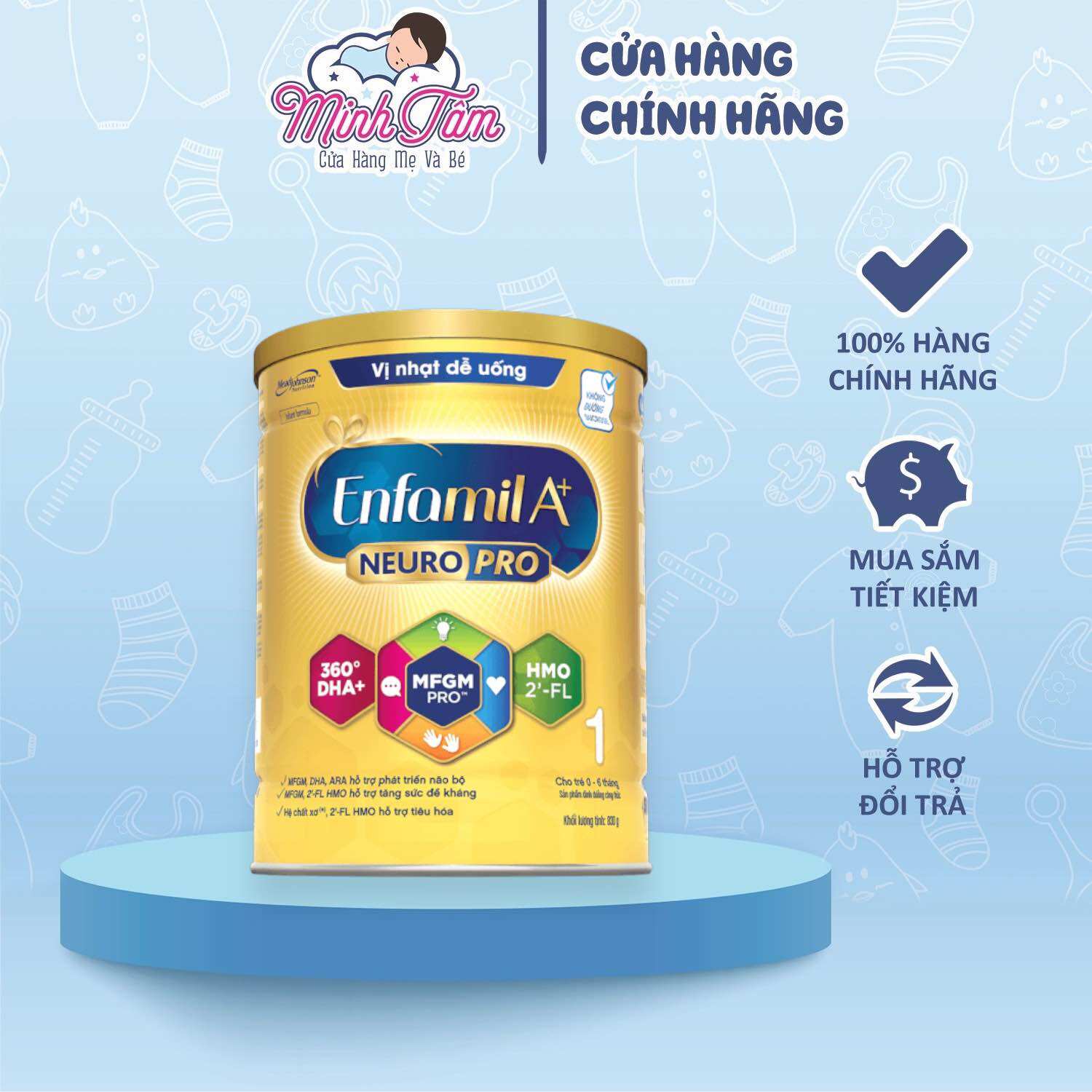 Sữa bột Enfamil A+ HMO số 1 (830g)