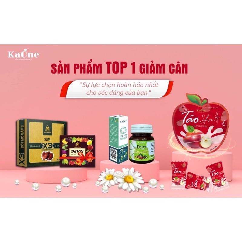 Slim X3 giảm cân 🎁 Detox + Kẹo Táo giảm cân Kaone + Detox Now rau củ + Kẹo Pro xổ mỡ vành ruột ( combo 5 món giảm cân giảm mỡ bụng )