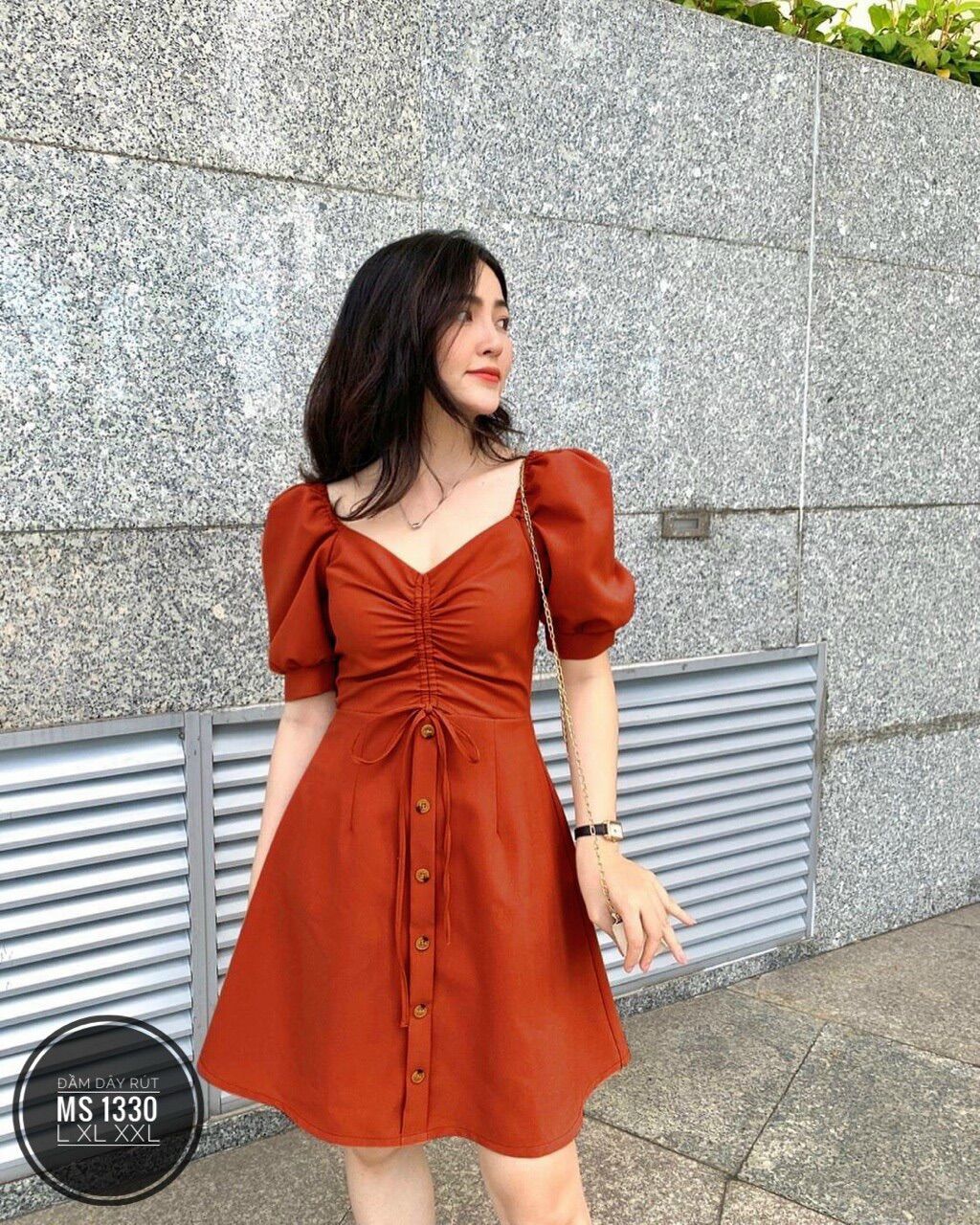 [Ảnh thật] 55-95kg Bigsize ĐẦM DÂY RÚT (MS1330)
