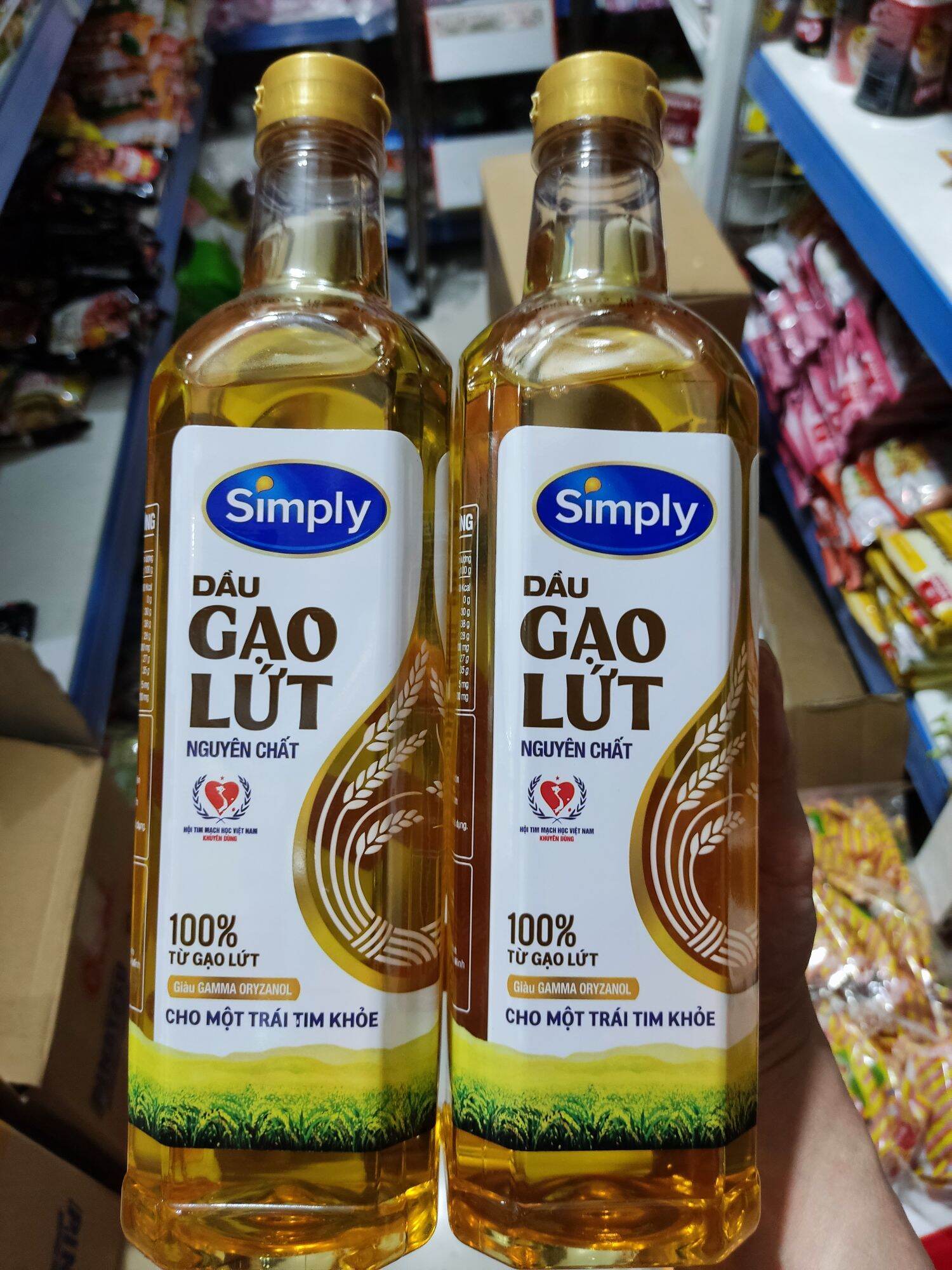 Dầu ăn Simply gạo lức chai 1 lít
