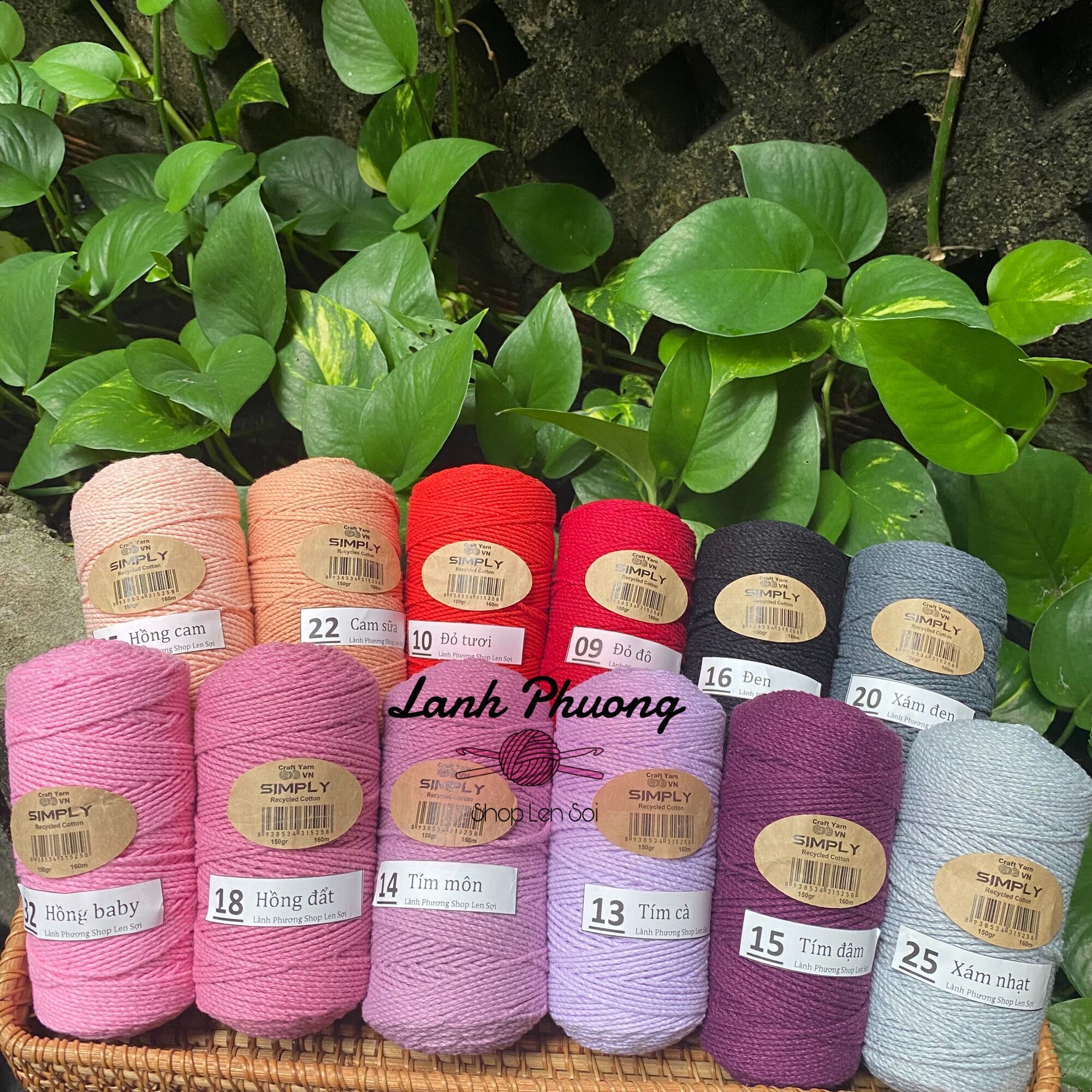 Sợi Simply Móc Túi , Mũ Cuộn 150gr