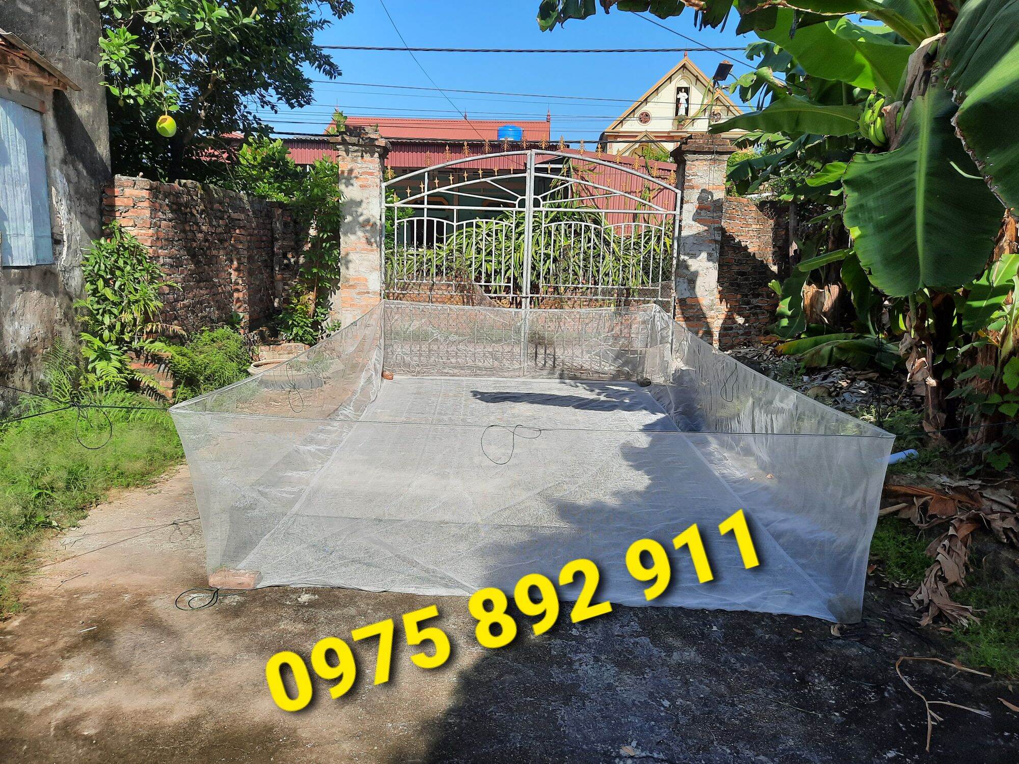 Tráng lồng vèo ươm cá bột , tôm trứng 8x4x1