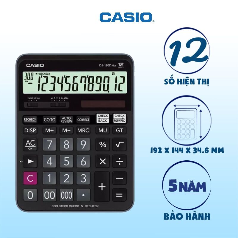 Máy tính Casio DJ-120D Plus [Chính Hãng]