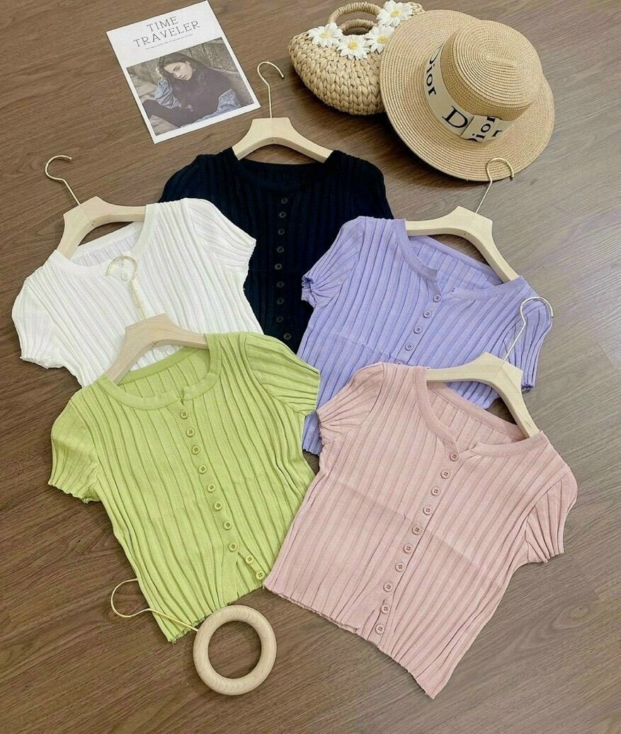 CROPTOP GÂN GÀI NÚT