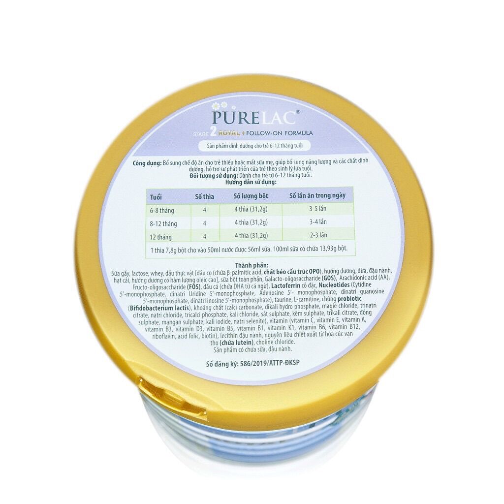 Combo 2 lon sữa Purelac số 2 800g