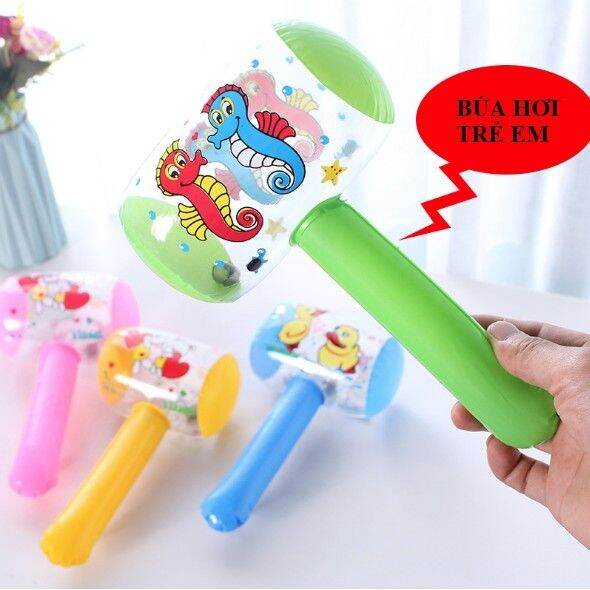 BÓNG PHAO HÌNH CÂY BÚA, BÓNG NHỰA PVC BƠM HƠI [ĐỒ CHƠI TRẺ em