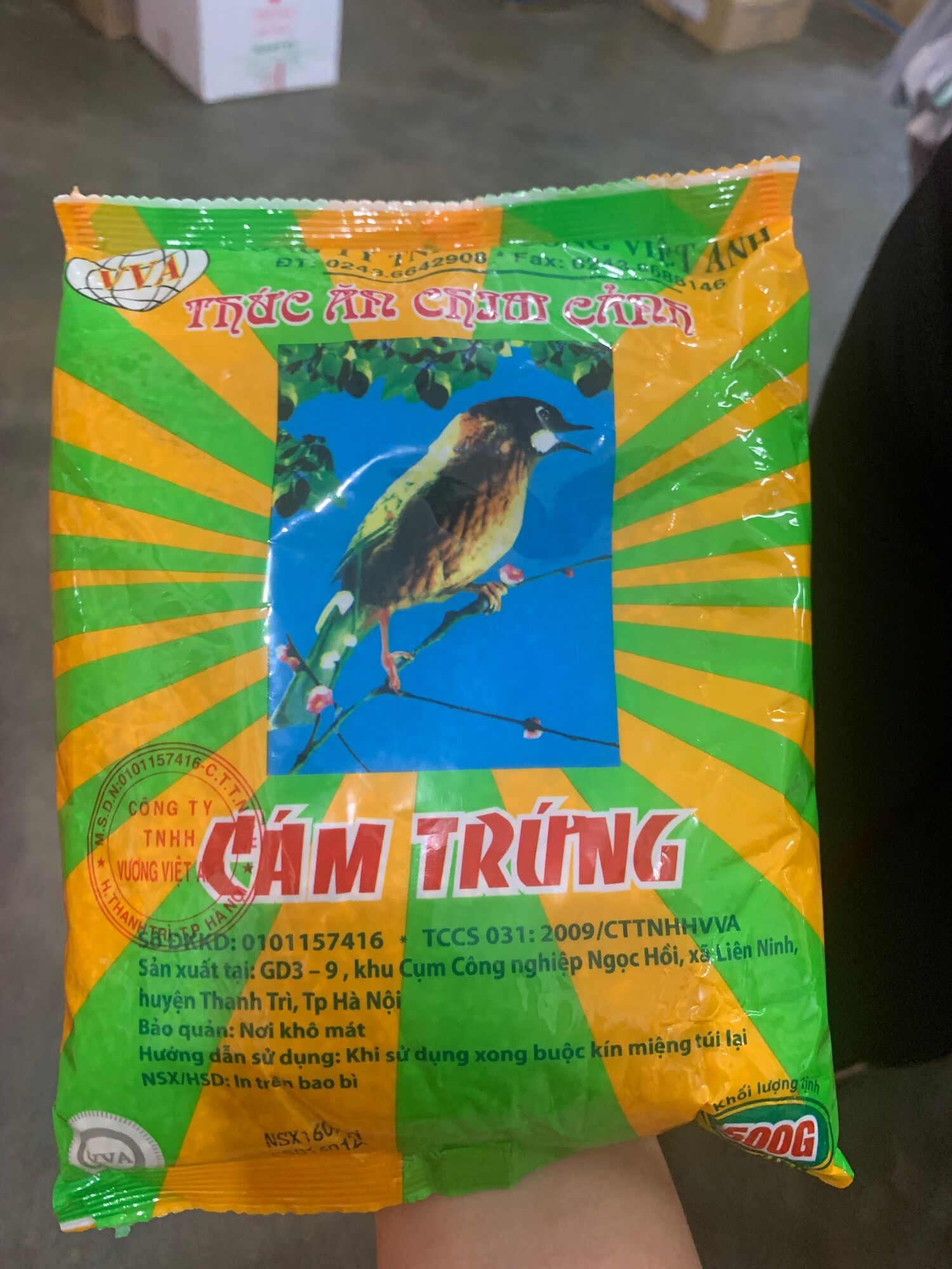 Cám trứng xanh VVA cho chim 500gram