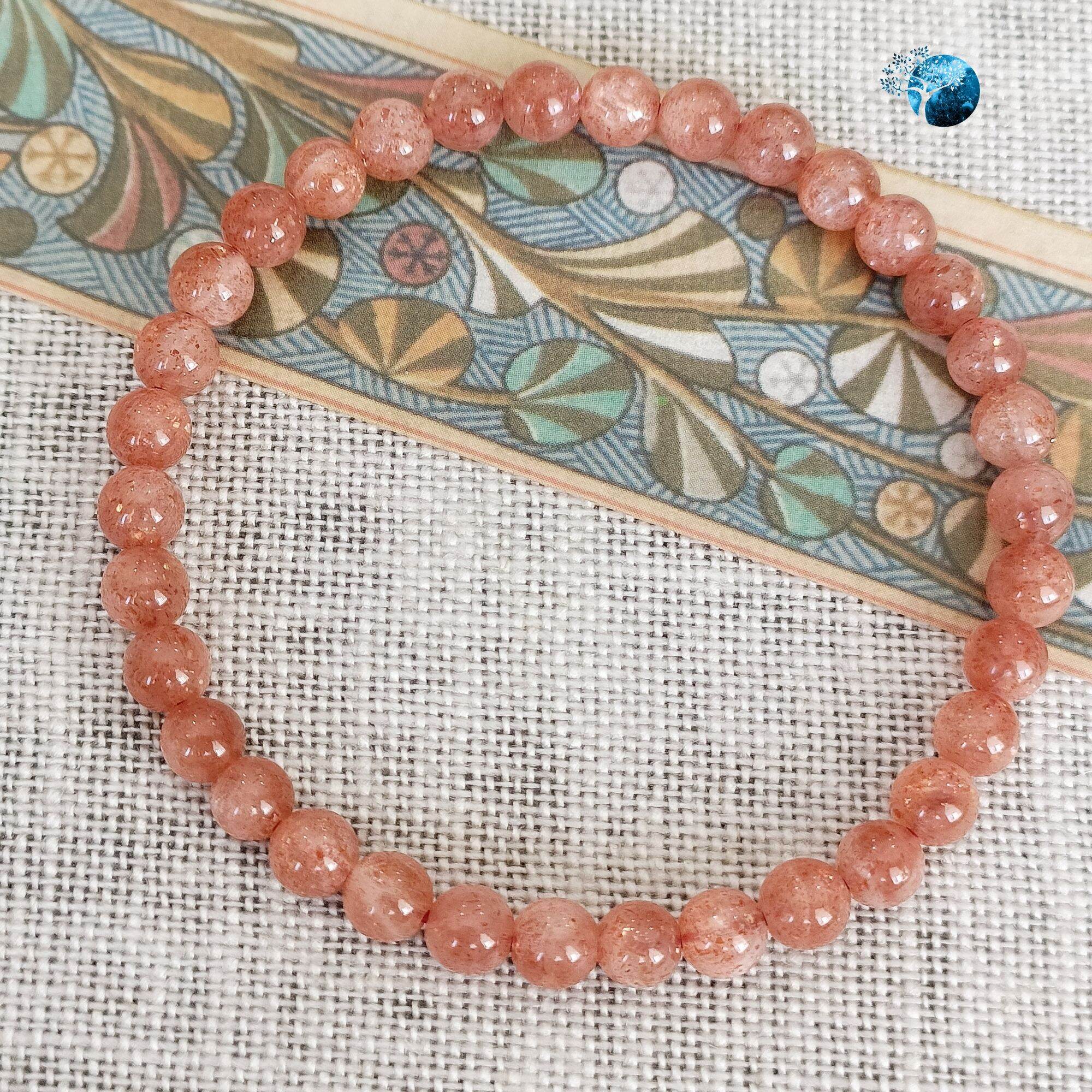 Vòng tay đá mặt trời (sunstone) 4.5mm