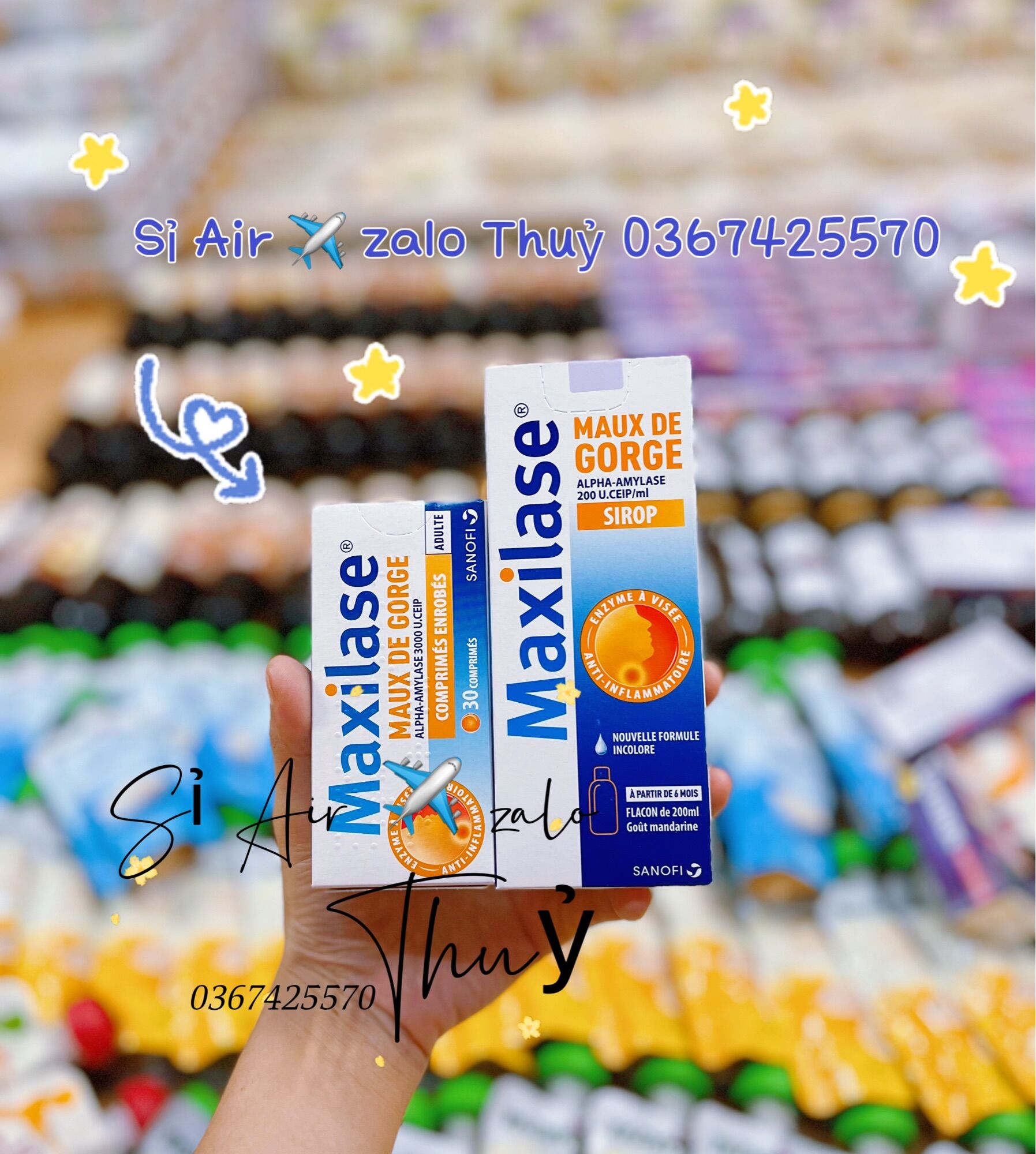 (Air ✈️ đủ bill) Siro Maxilase Pháp
