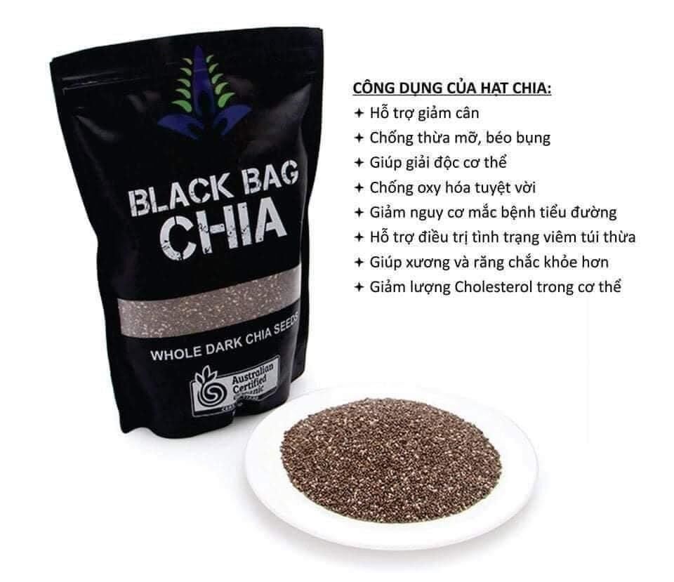 Hạt chia đen nhập khẩu gói 500gr