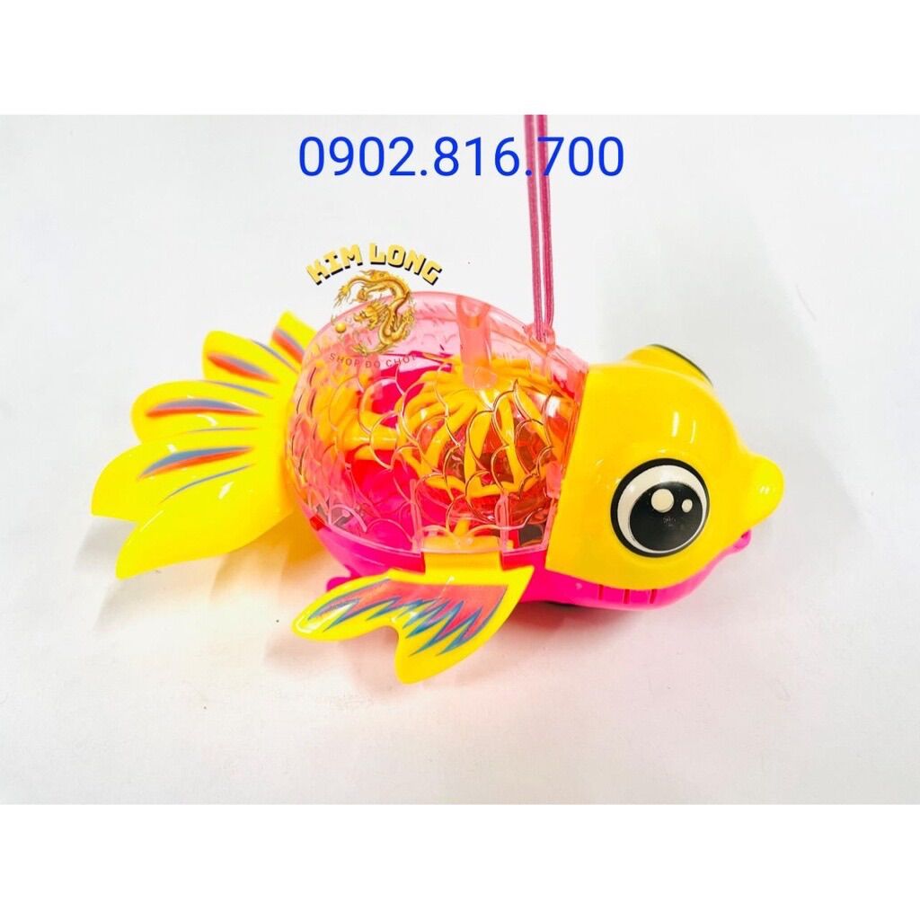 Đồ chơi lồng đèn trung thu cho bé hình cá chép có pin nhạc đèn
