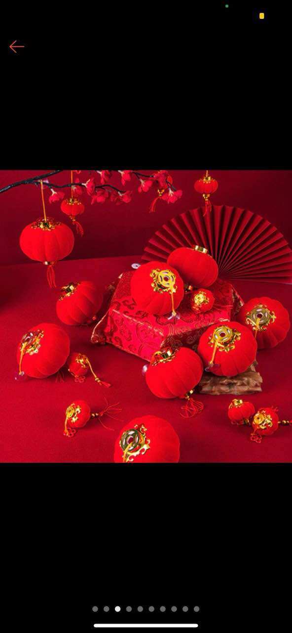 Quả cầu nhung trang trí tết