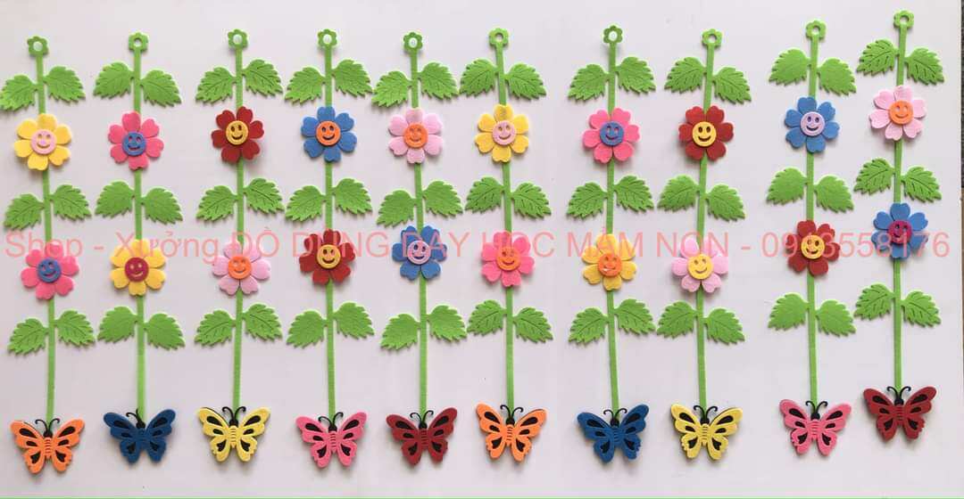 10 dây rèm nỉ cửa hình bướm