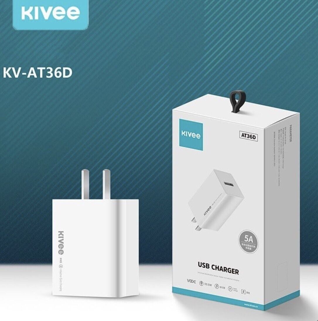Củ sạc nhanh 65w . củ sạc kivee at36d cổng usb tương thích với các loại cáp …