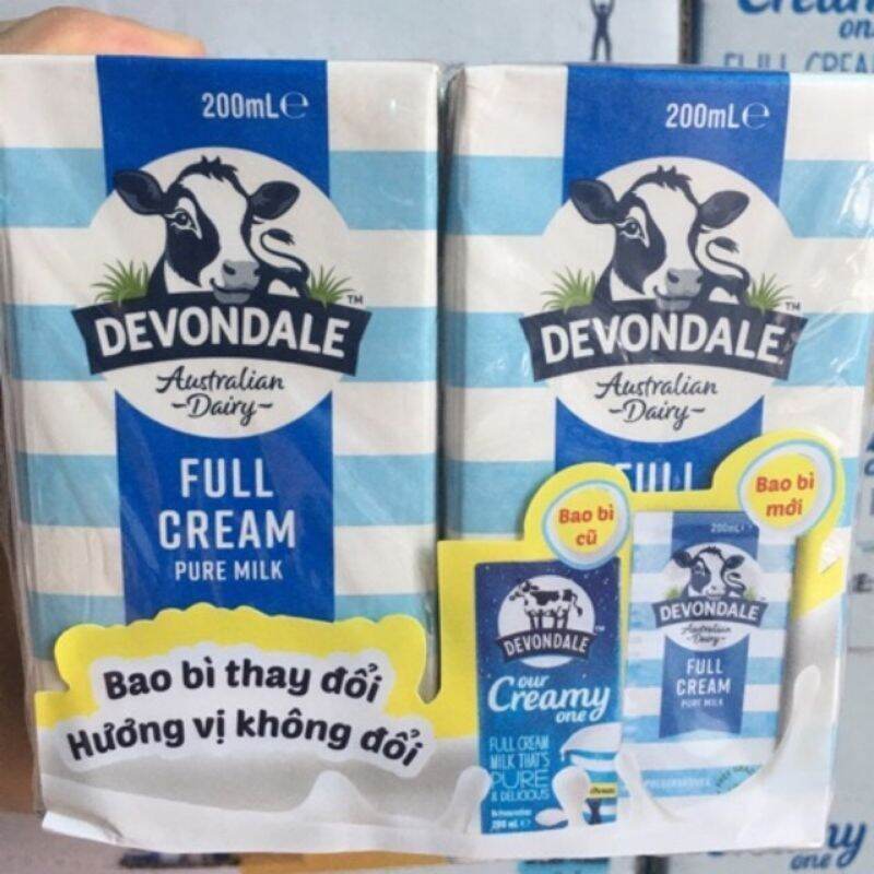 Sữa tươi devondale 200ml date mới