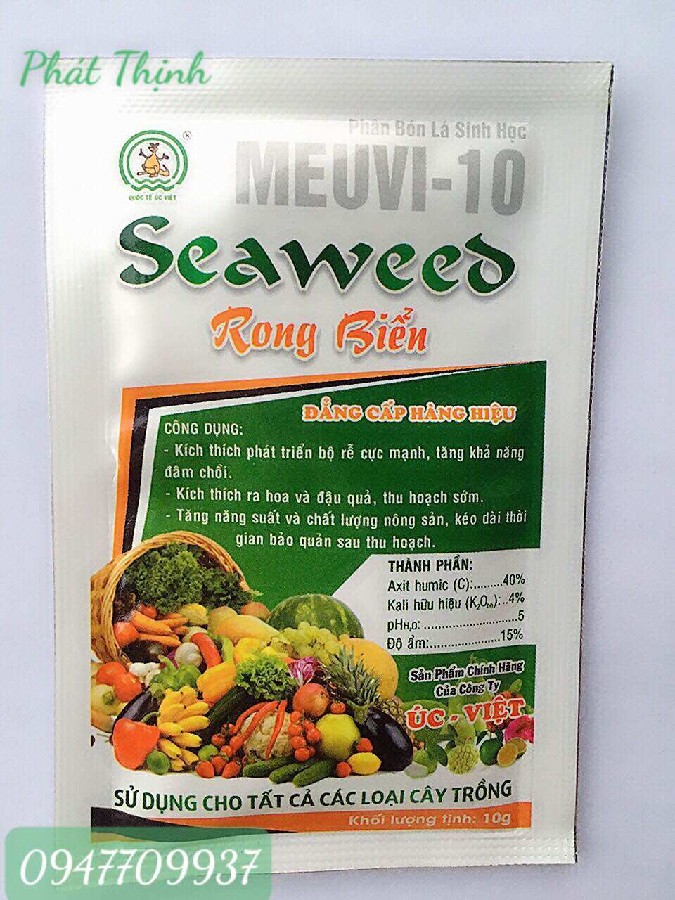 10g Phân Bón Lá Sinh Học Rong Biển Kích Thích Ra Rễ, Đâm Chồi, Ra Hoa Đậu Quả, Tăng Năng Suất, Thu Hoạch Sớm, Bảo Quản Lâu