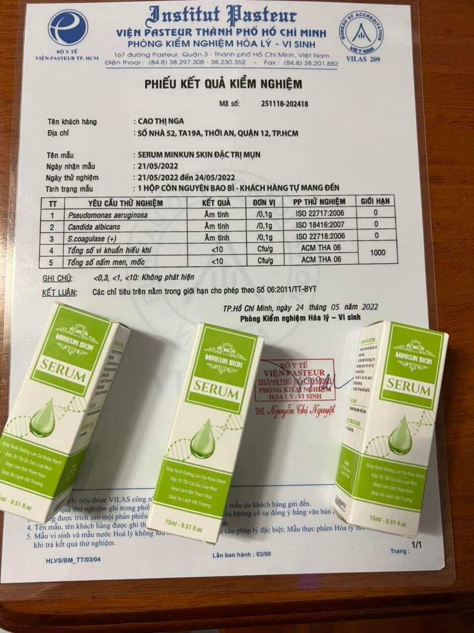Serum minkun skin sạch mụn