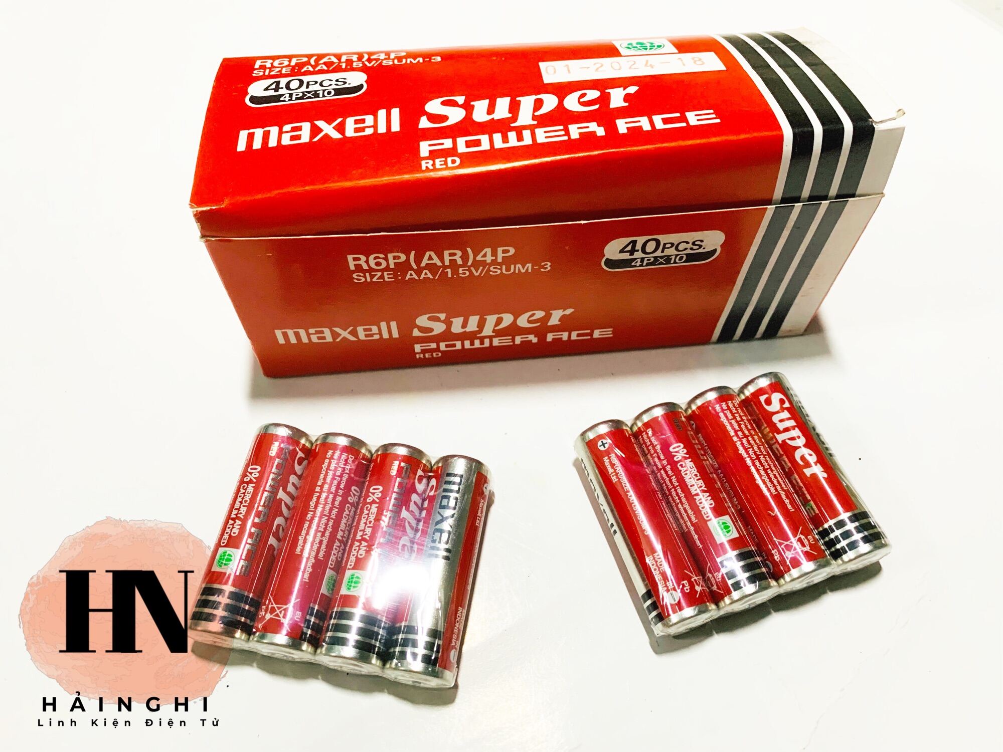 PIN 2A Maxell Super Power ACE Red Hộp 40 Viên thumbnail