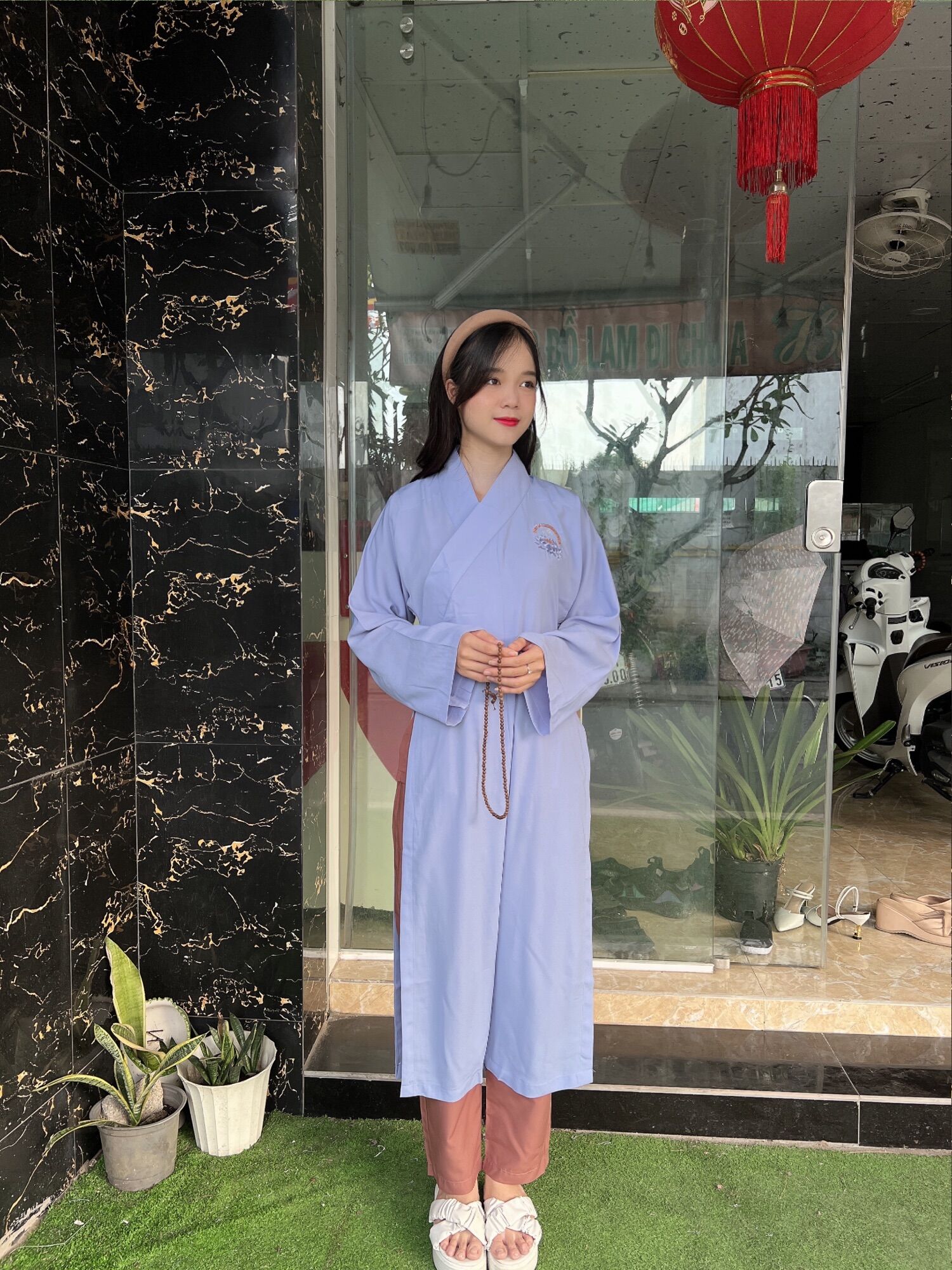 [HCM]Áo tràng (áo choàng) đi chùa tụng kinh