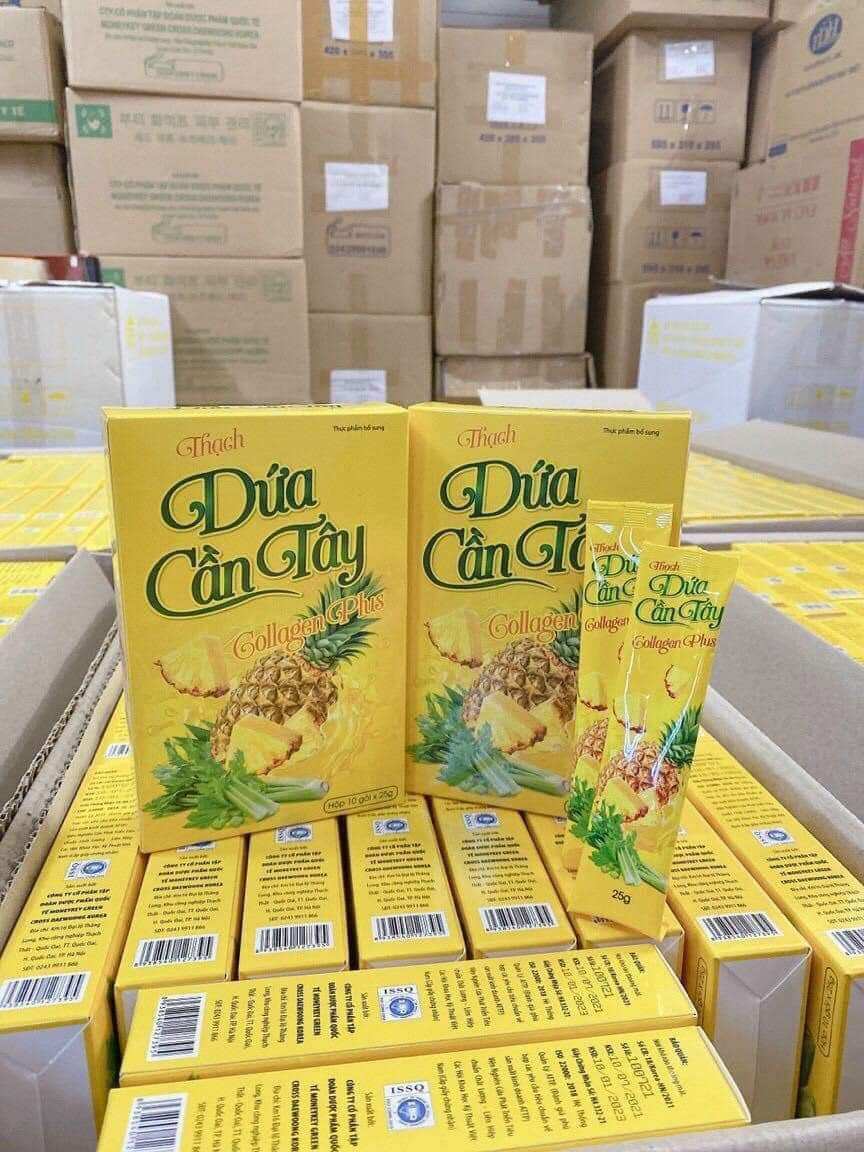 Thạch dứa, cần tây giảm cân