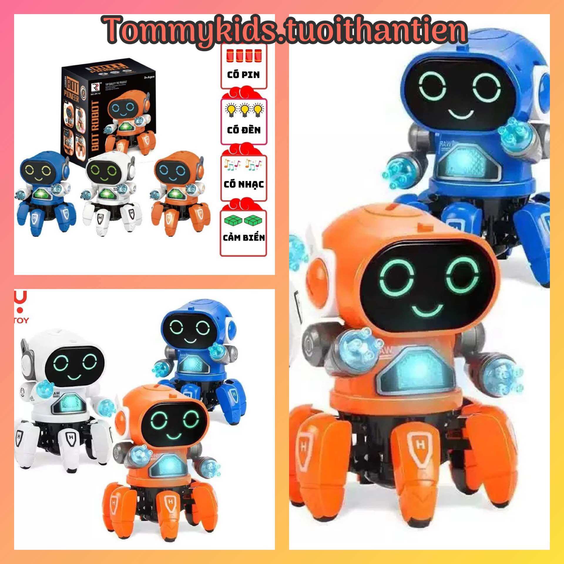 Robot đồ chơi nhảy múa theo nhạc, đồ chơi trẻ em, robot phát nhạc