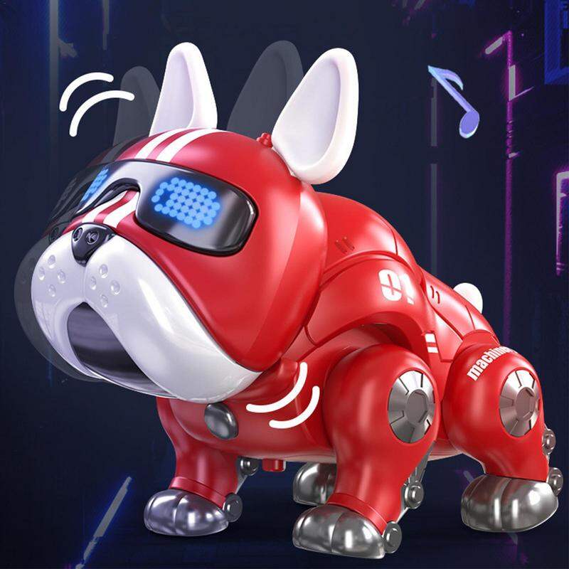 Đồ Chơi Robot Bulldog Tương Tác Thông Minh Có Đèn Dành Cho Trẻ Em Giáo Dục Sớm Bé Trai Bé Gái Khiêu Vũ Âm Nhạc Thú Cưng Điện Tử 3-12 Tuổi