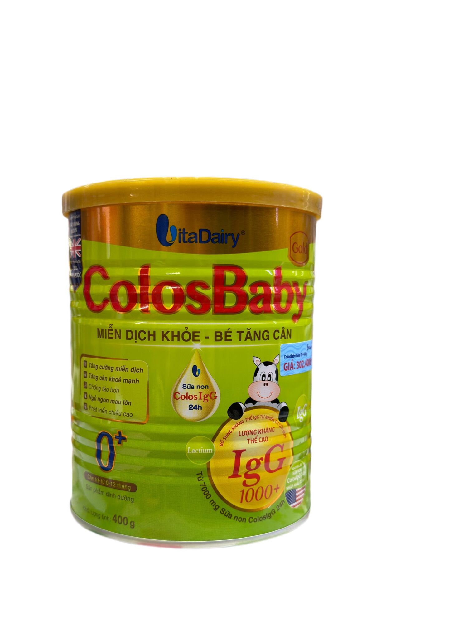 Sữa bột Colosbaby Gold 0+ 400gr (Tích xu đầy đủ mã Qr)