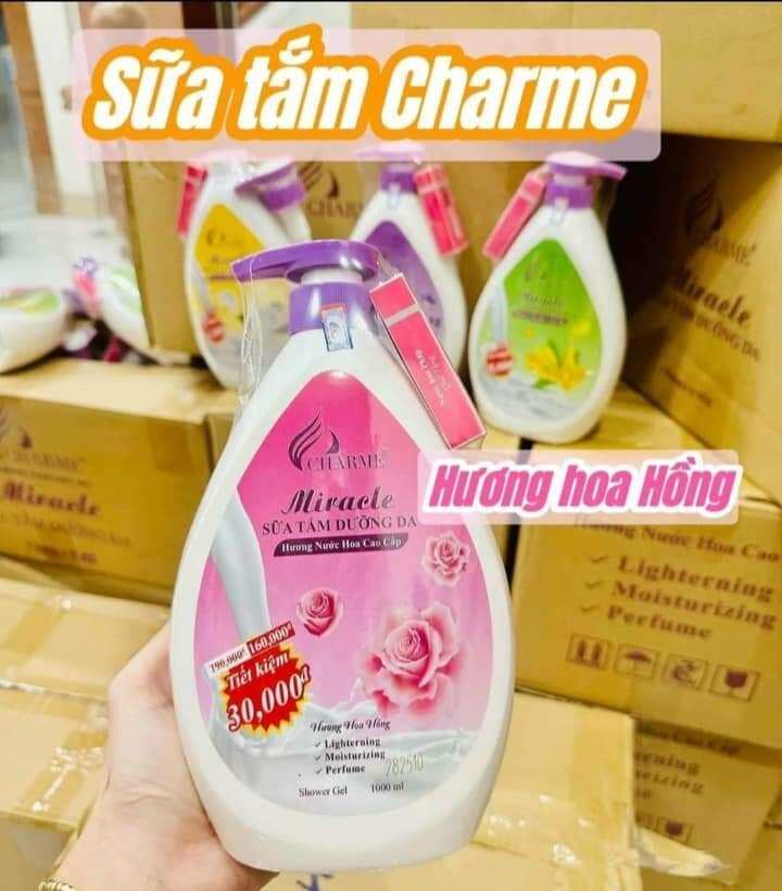 sữa tắm charme hương nước hoa ( mua 1 sữa tắm tặng nước hoa)