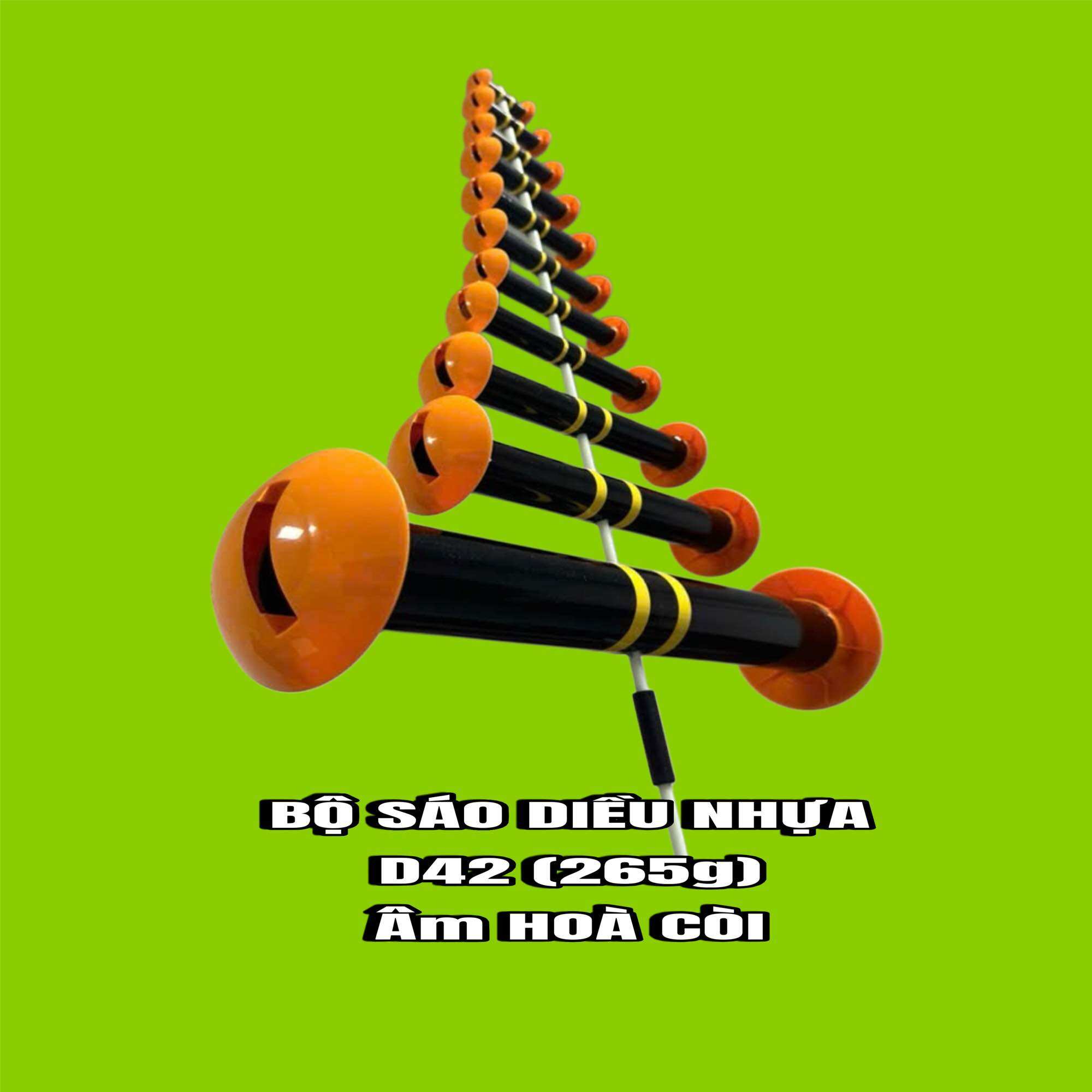 Bộ sáo diều nhựa D42 (11 quả ) nặng 265g Âm hoà còi  cho Diều từ 2m-3m