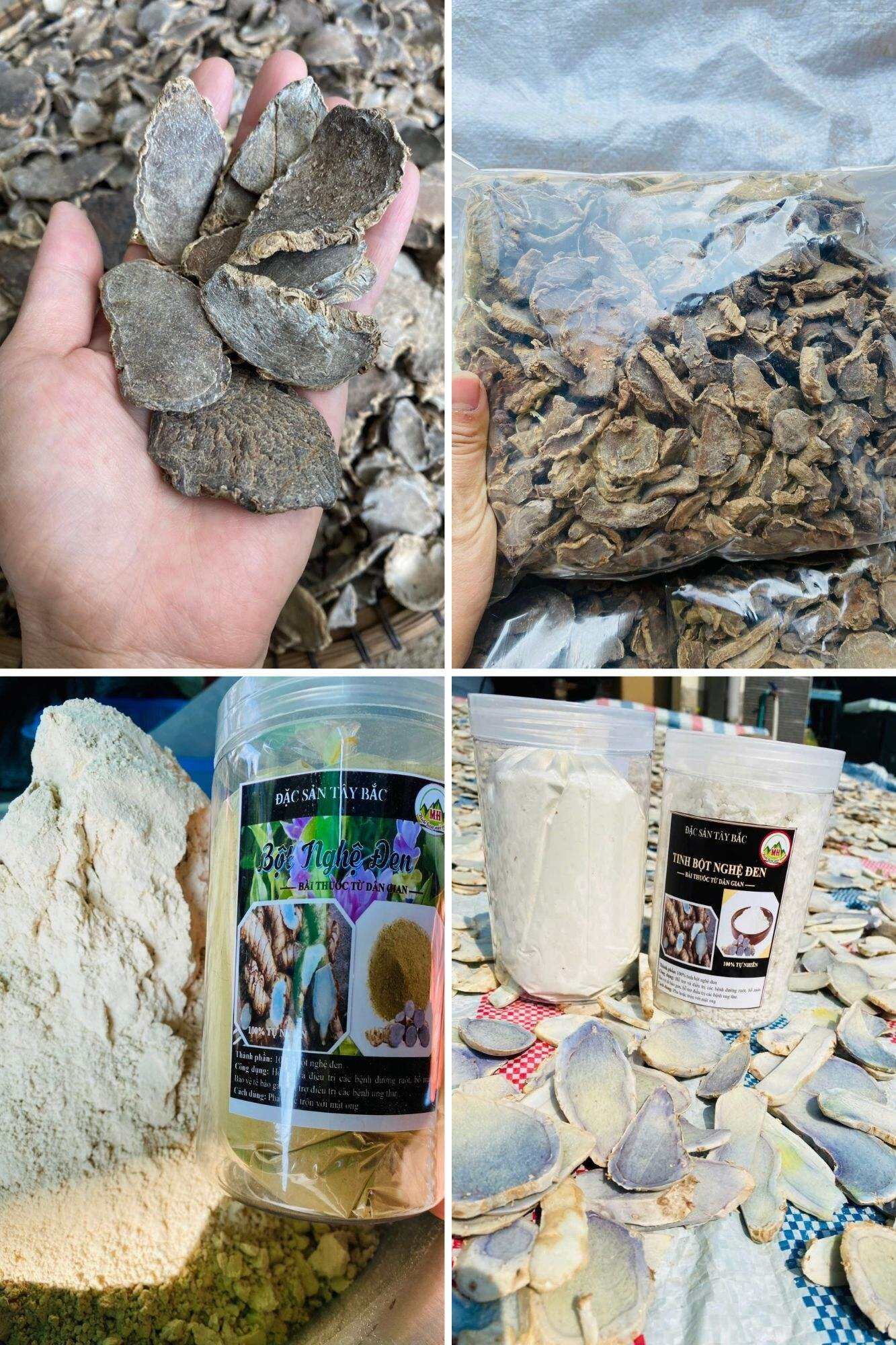 1kg Nghệ Đen Khô Thái Lát, Bột Nghệ Đen, Tinh Bột Nghệ Đen Tốt Cho Dạ Dày, Hệ Tiêu Hoá, Đường Ruột