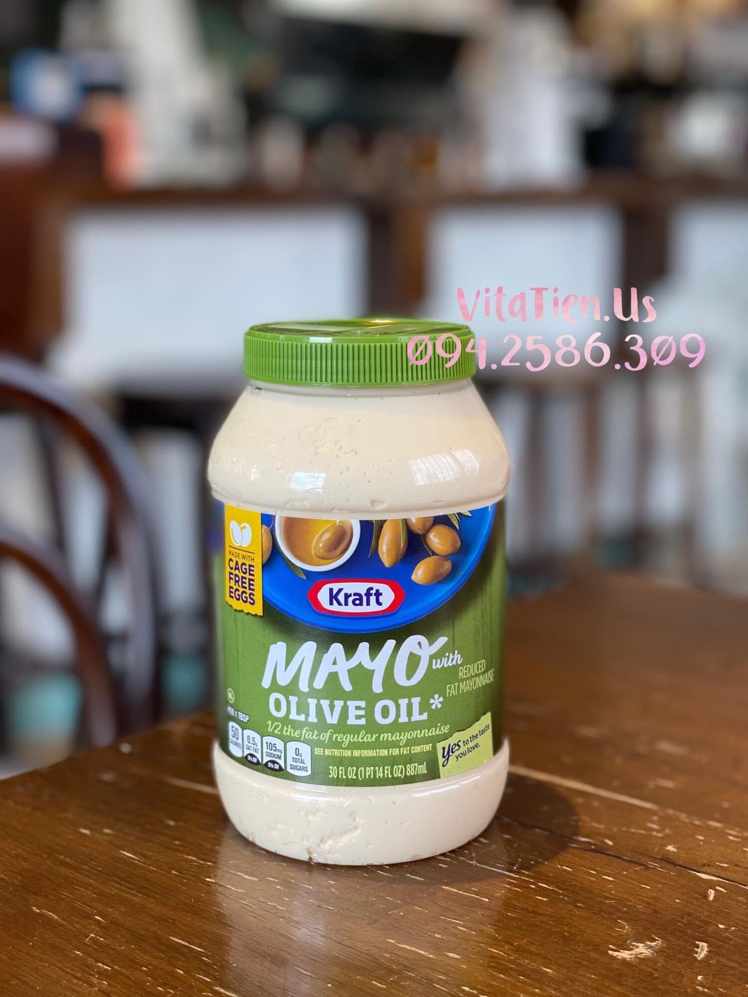 Sốt Mayo ăn kiêng Kraft 887ml_ Hàng nhập từ Mỹ đi Air