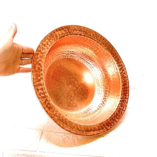 CHẬU ĐỒNG ĐỎ 36CM CHẤT LIỆU BẰNG ĐỒNG ĐỎ 💯