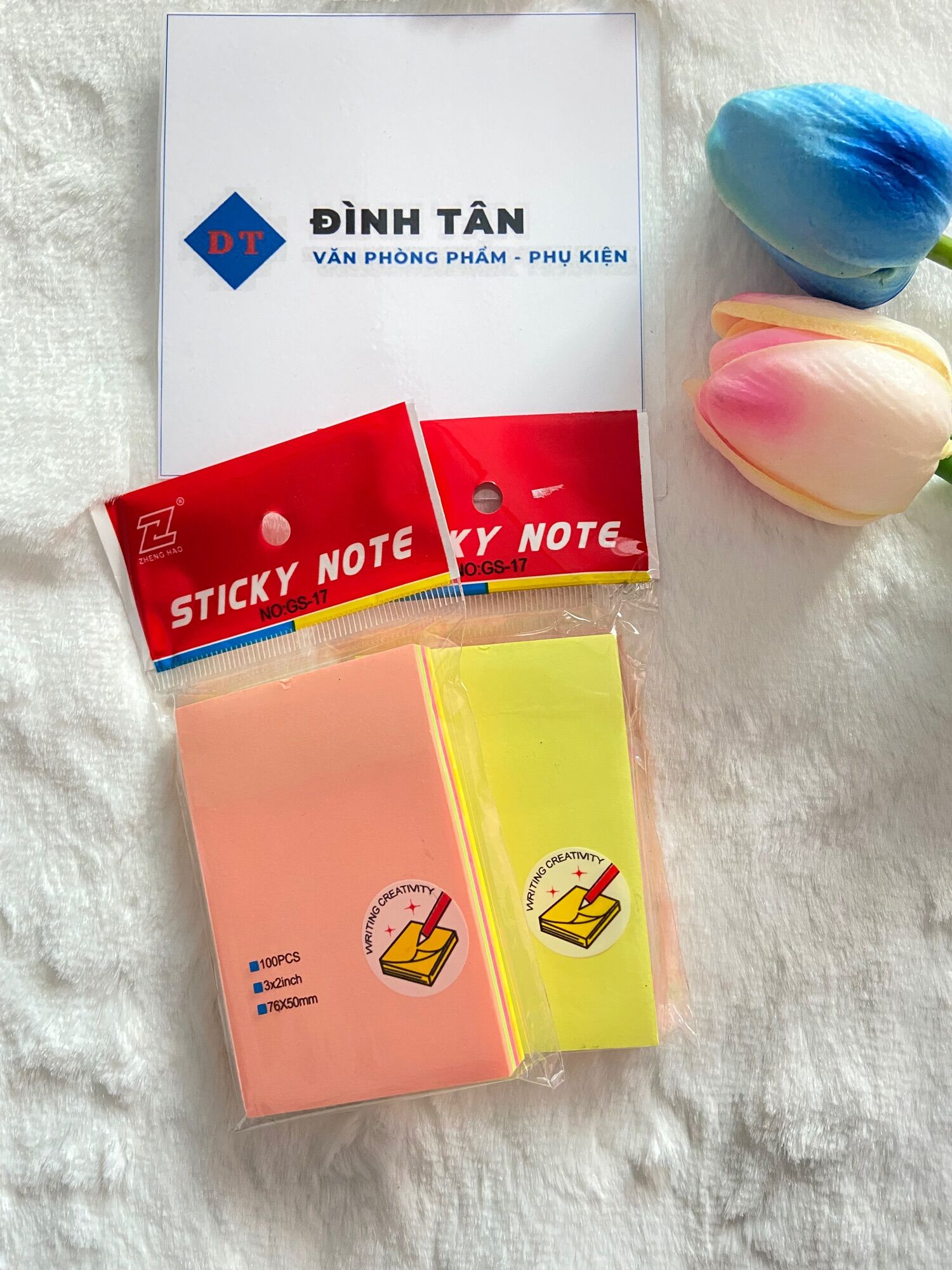 Giấy Note Dạ Quang Nhiều Màu - Giấy Ghi Chú 3x2