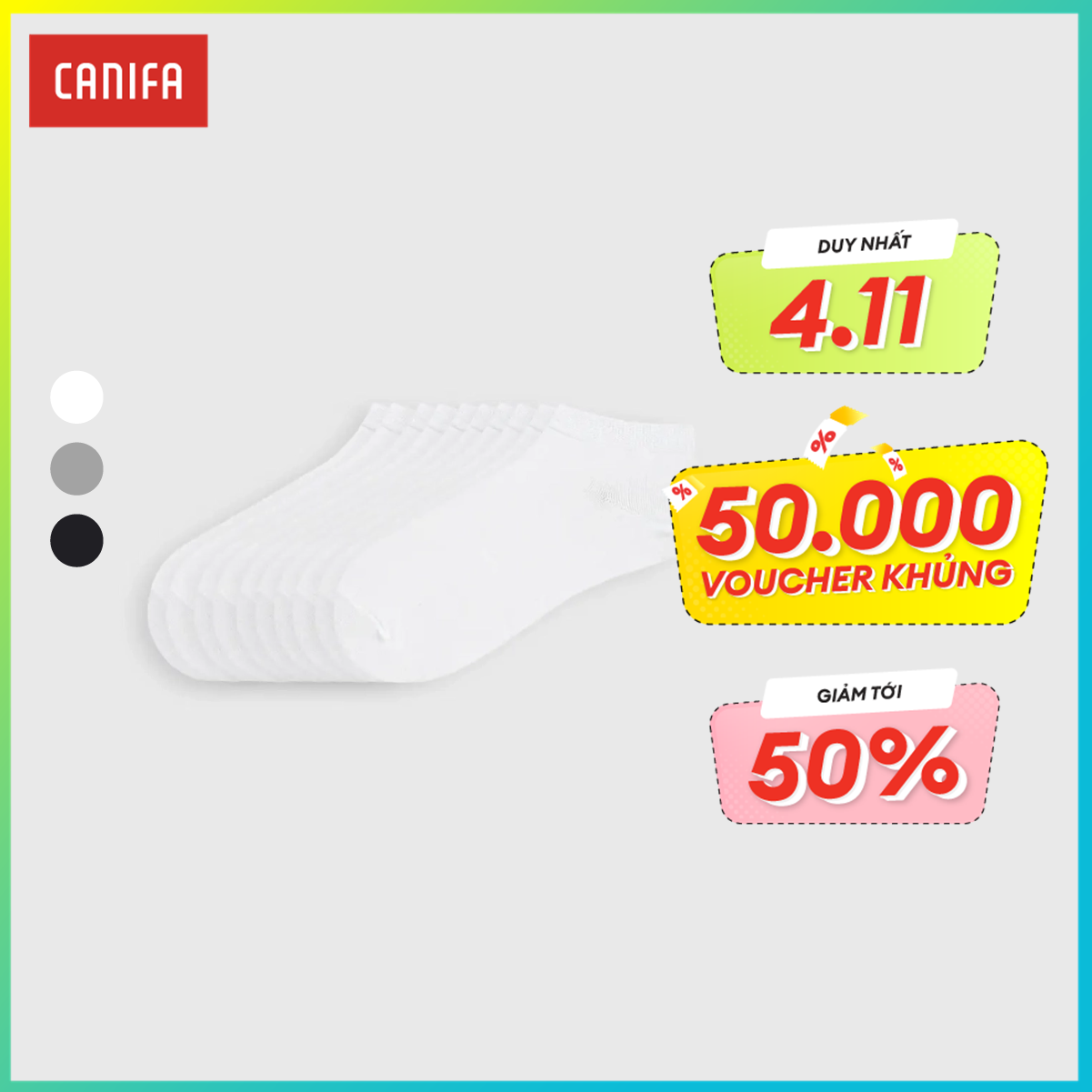 Pack 5 đôi tất nam CANIFA 8AX23A012