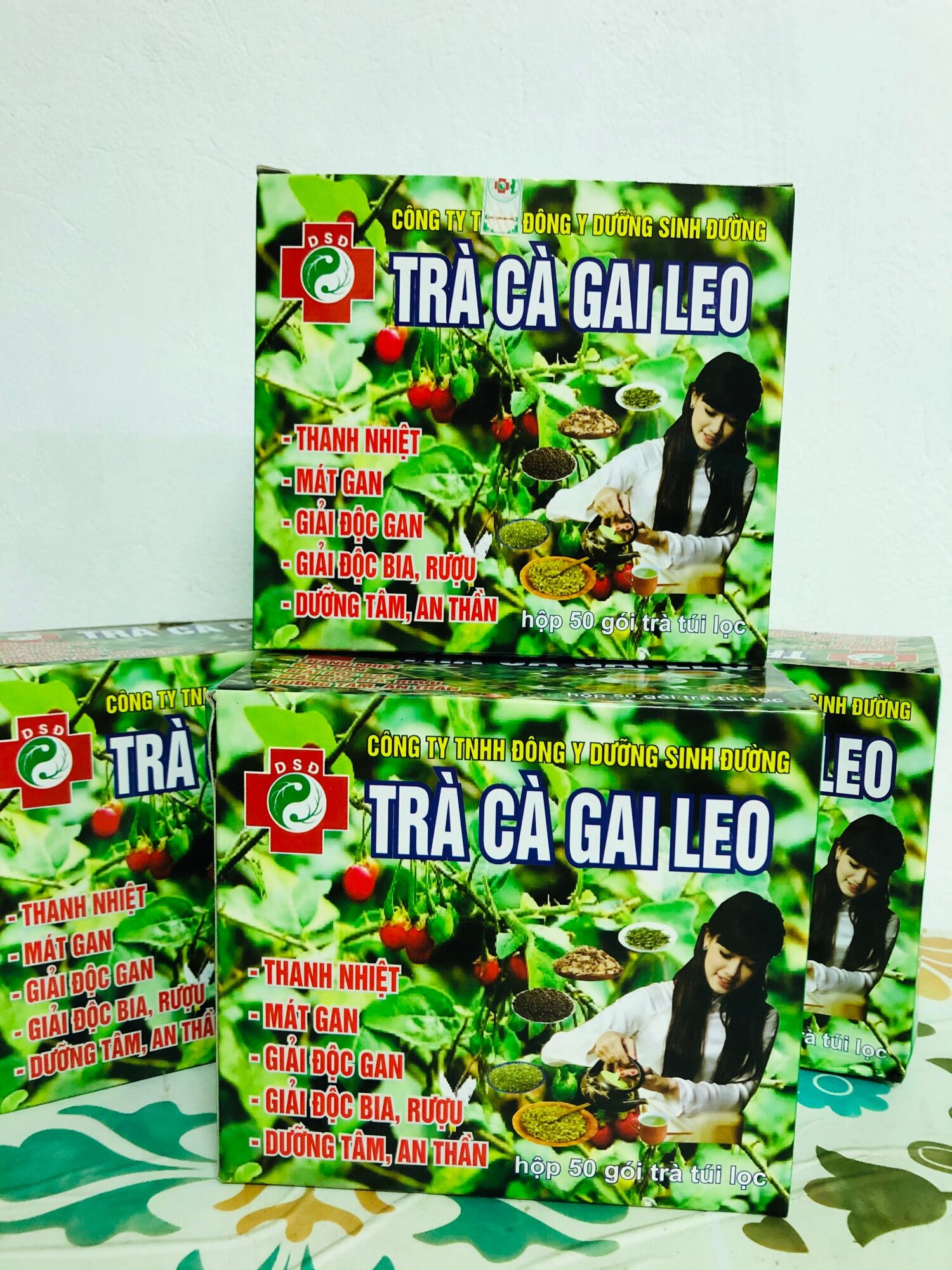 Hộp 50 Gói Trà Cà Gai Leo DSD