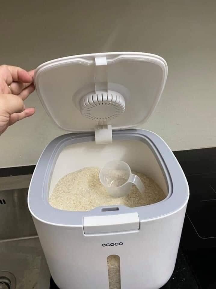 Thùng đựng gạo 10kg - thùng đựng gạo eco