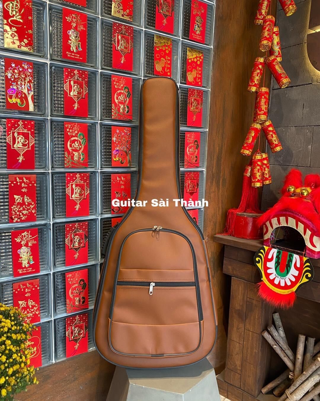Bao da guitar 5 lớp chất da siêu dầy
