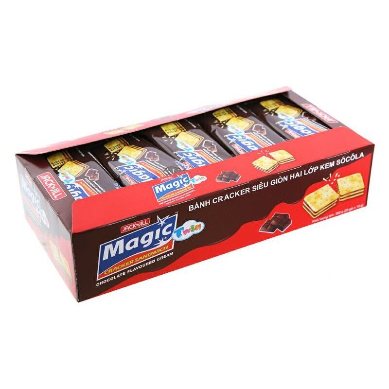 COMBO 20 CÁI BÁNH QUY CRACKER MAGIC SIÊU GIÒN 2 LỚP KEM BƠ/SOCOLA(NGẪU NHIÊN)